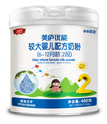 欧宝游戏平台注册优能较大婴儿配方奶粉450克-2段